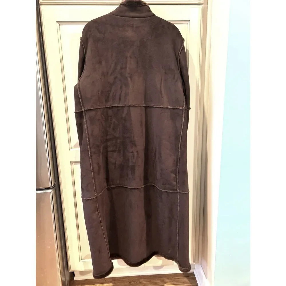 Centigrade Outerwear Brown Faux Suede Vintage Penny Lane Style Coat - Picture 9 of 9